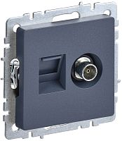 Розетка RJ45+TV Оконечная без рамки IEK Brite РТВ/РК12-БрМ 2-м. маренго картинка